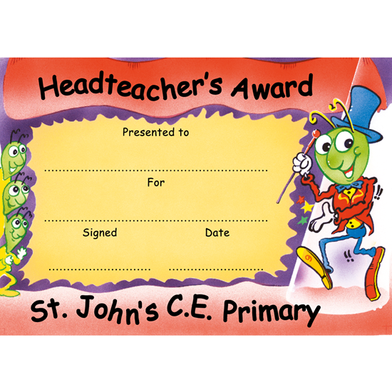 Brain Waves – Children’s Personalised Certificate – 5 Packs – Save 10% – Teacher & School Equipment