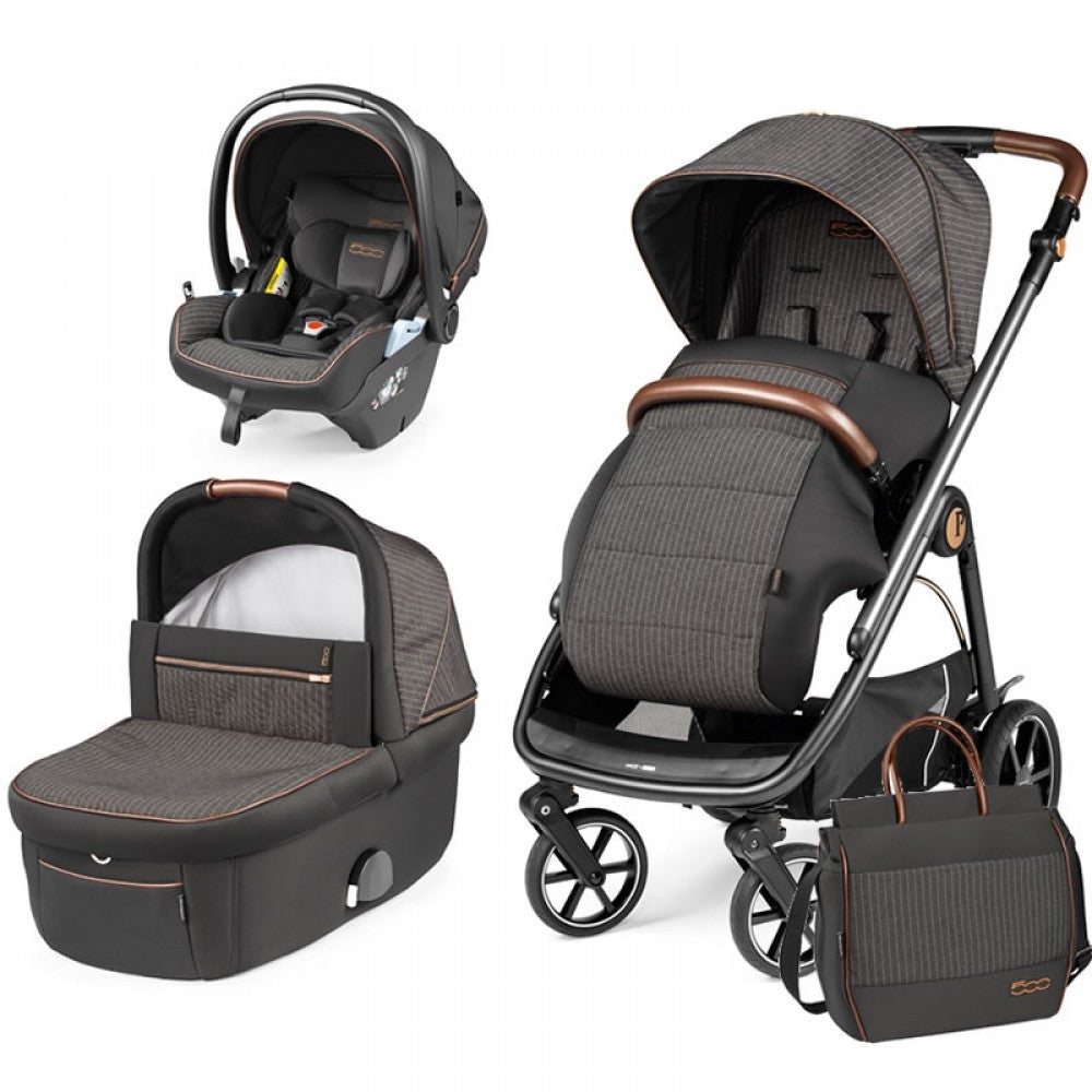 Peg Perego Veloce 3 in 1 Lounge Modular Travel System Bundle- 500 – IP2600GB00GS53SQ53-P4 Cup Holder – Borsa Changing Bag – For Your Baby