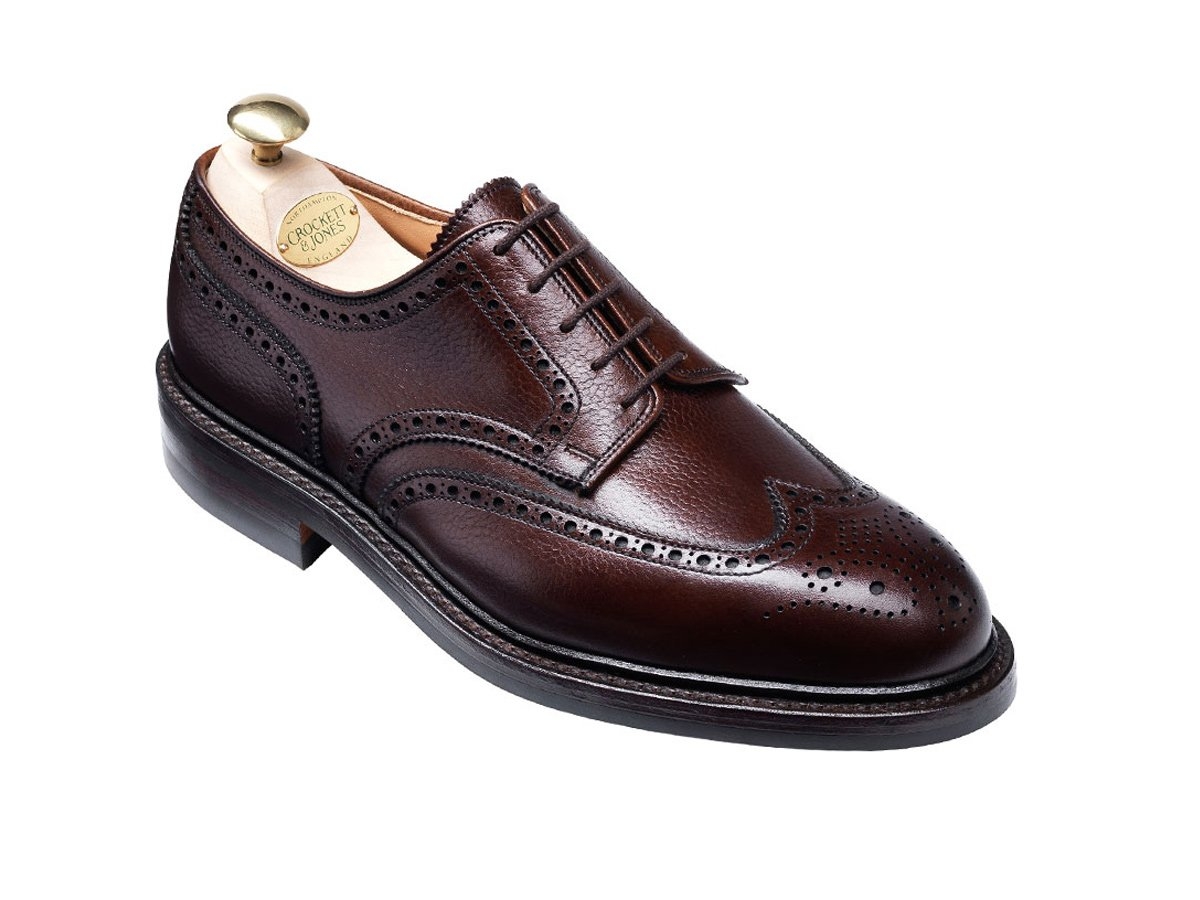 Crockett & Jones Mens Pembroke Dark Brown Scotch Grain Shoes – Leather – 11.5 – Robert Old & Co