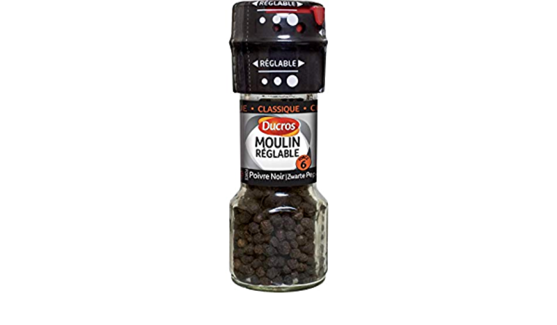 Le Moulin Poivre noir en grains – Whole black pepper – Le Moulin grinder Ducros, 28g – chanteroy – Le Vacherin Deli