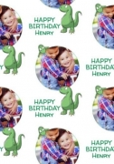 Personalised Birthday Wishes For Someone Roarsome Dinosaur Photo Upload Wrapping Paper
