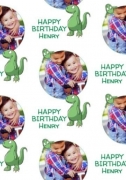 Personalised Birthday Wishes For Someone Roarsome Dinosaur Photo Upload Wrapping Paper