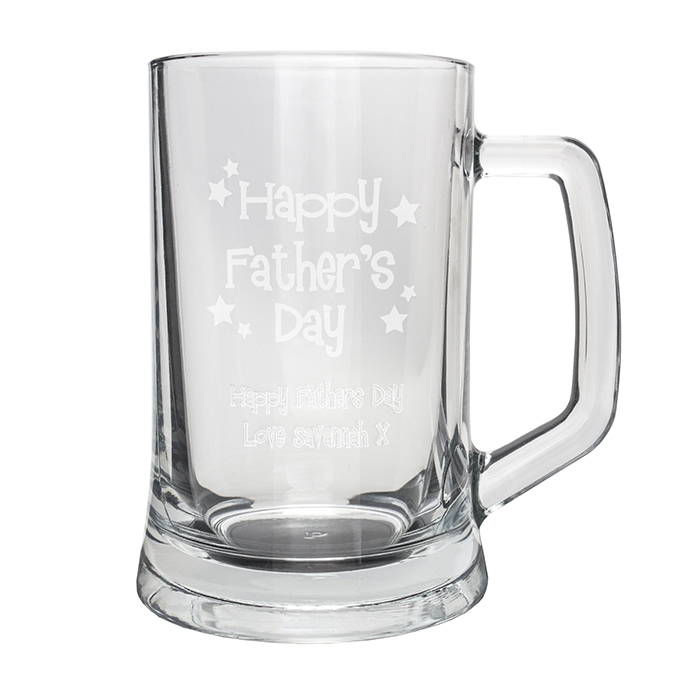 Personalised Engraved Happy Father’s Day Pint Stern Tankard