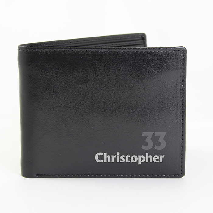 Personalised Genuine Leather Birthday Wallet