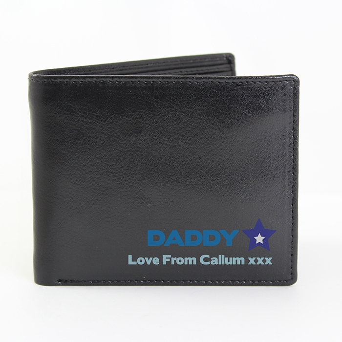 Personalised Genuine Leather Name And Small Messege Wallet