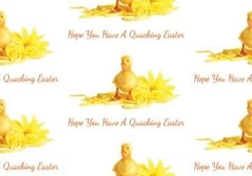 Personalised Photographic Yellow Duckling Easter Wrapping Paper