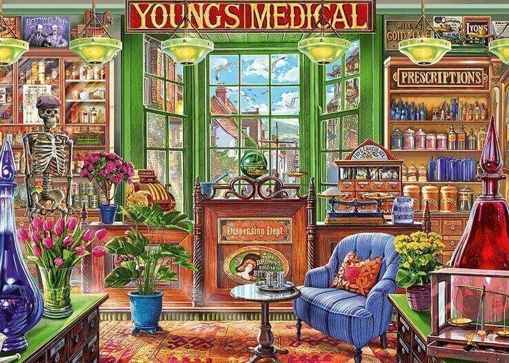 Jigsaw Puzzle Pharmacy Shoppe – 1000 Pieces – Jumbo – The Yorkshire Jigsaw Store