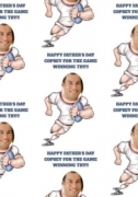 Photo Upload Cartoon Rugby Player Father S Day Wrapping Paper