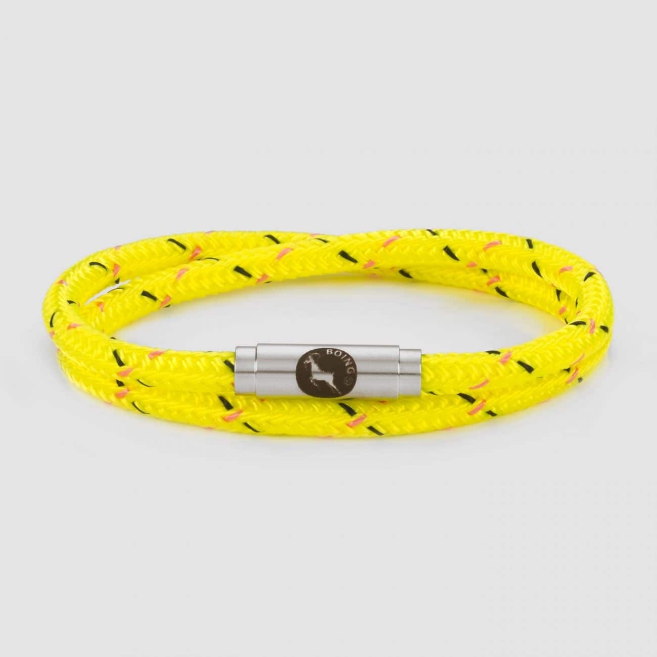 Psychedelic Yellow – Silver – Double Wrap – Boing Apparel- Boing Jewellery
