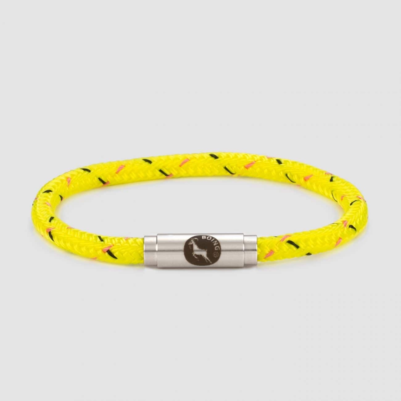 Psychedelic Yellow – Matt Stainless Steel – Single Wrap – Boing Apparel- Boing Jewellery