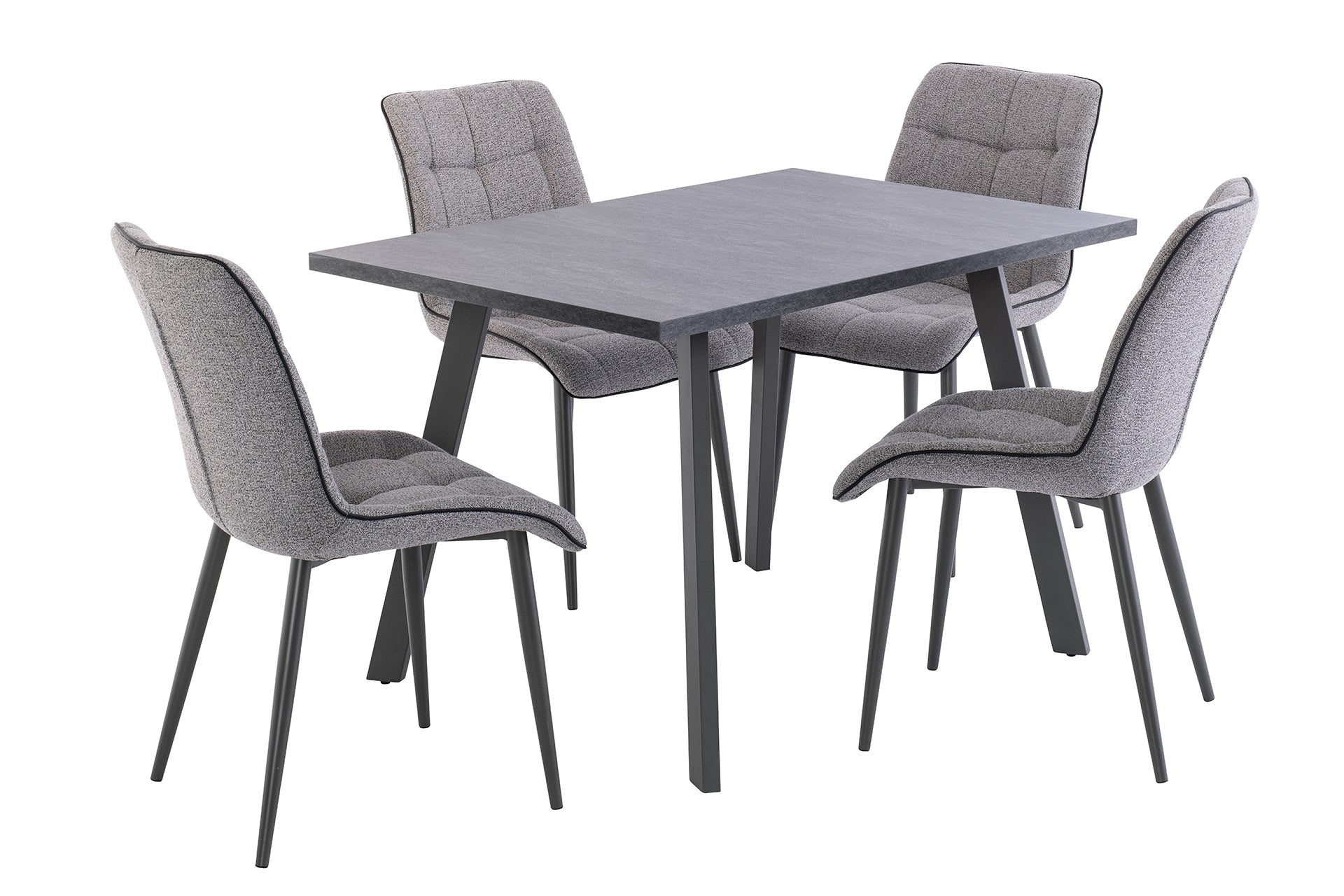 Savion Dark Grey Melamine Finish 1.2m Dining Table – Lc Living