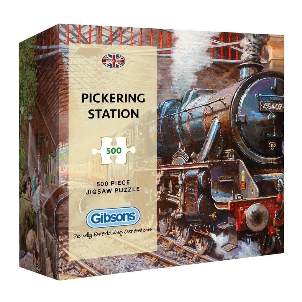 Jigsaw Puzzle Pickering Station – 500 Gift Box – Gibsons – The Yorkshire Jigsaw Store