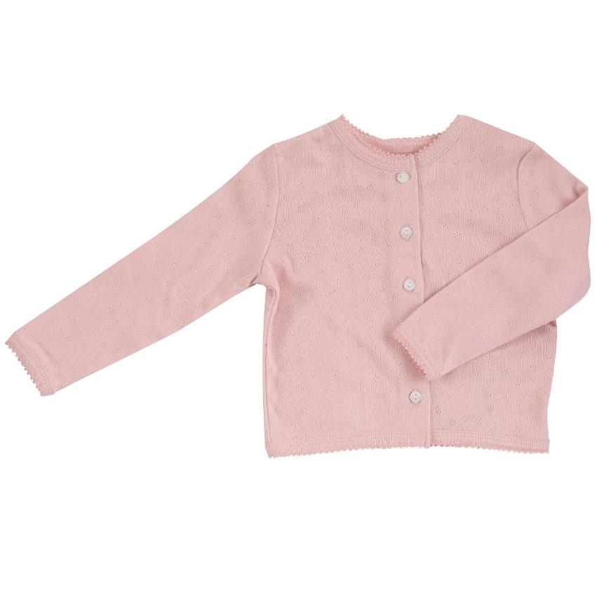 Pigeon Baby Pointelle Cardigan In Pink – 3-6 months