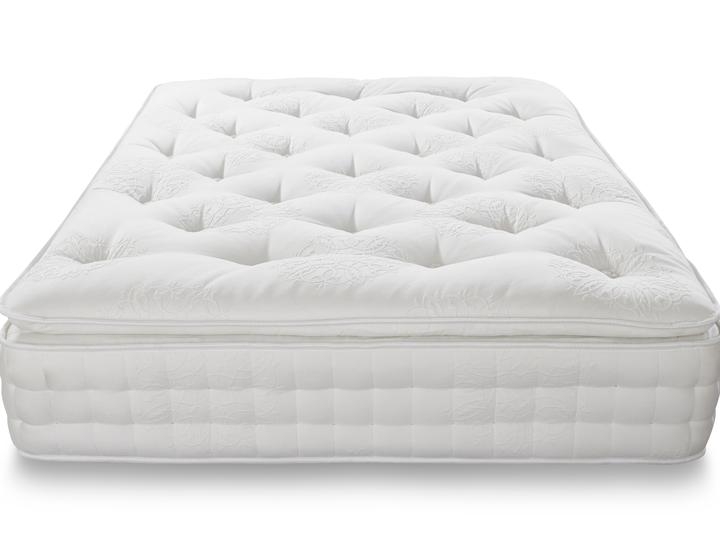 1500 Pocket Pillow Top Mattress A 3 tak Border White damask fabric both Side 1000 Polyester and Pillow 1000 + 500gm 4 Handle +2 Air vent, 6 Butterflys