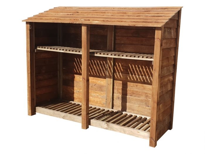 Wooden Log Store 4Ft or 6Ft| Arbor Garden Solutions | Timber | Finished Wood | Available In Brown Or Green | Door & Hieght Options2.3m³ / 3.3m³ capacity