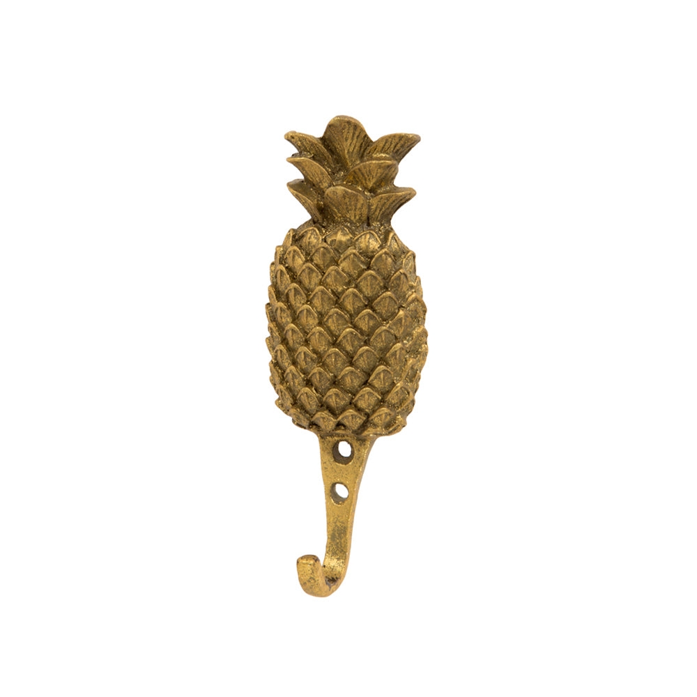 Gold Pineapple Hook decorative gold hook | The Design Yard