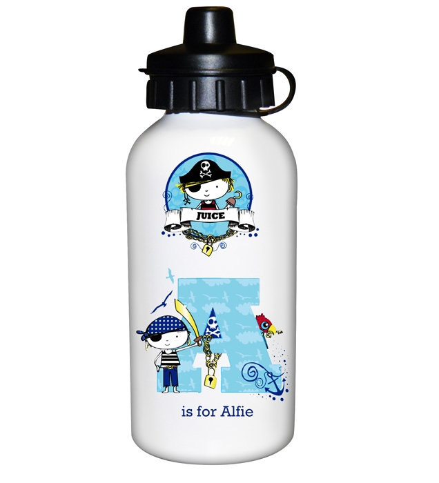 Pirate Letter Personalised Drinks Bottle