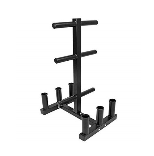Olympic Plate Tree & Bar Holder – Storage Racks – Custom Gym Equipment