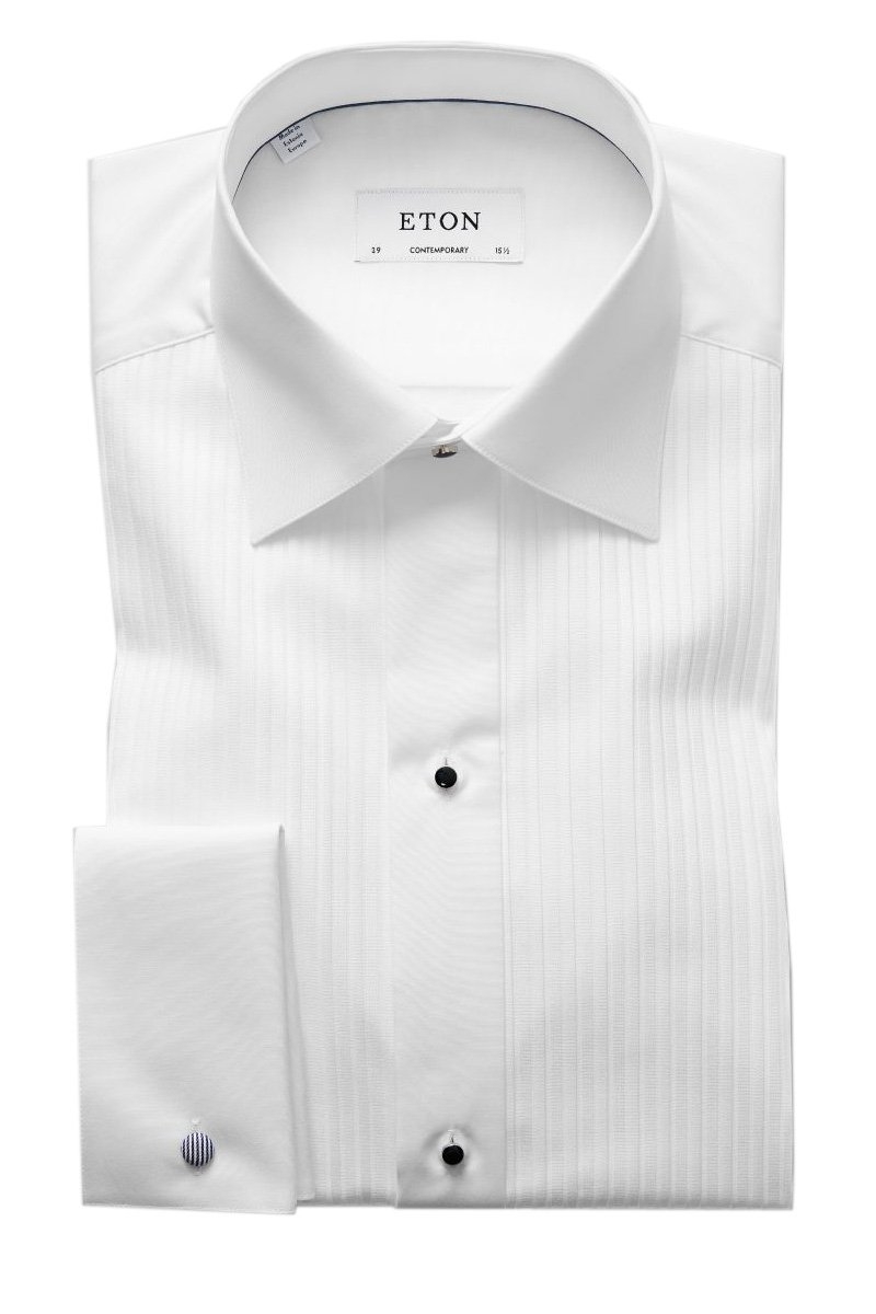ETON Mens Contemporary Fit White Plisse Evening Dress Shirt – 37 – Robert Old & Co