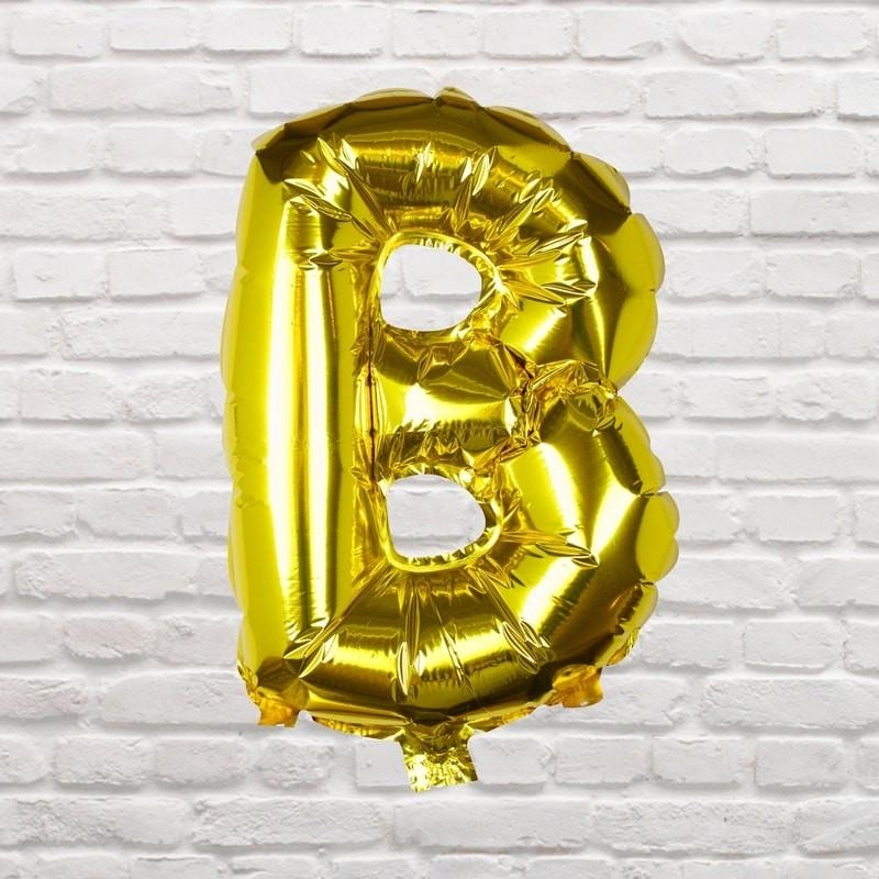 Ginger Ray – Gold Foil Letter Balloons B – Gold – Party Supplies
