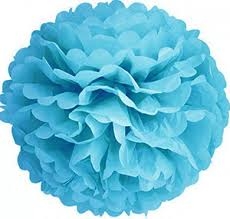 Pom Pom – Aqua Blue – 35cm – Wedding Decorations – Little Cherry