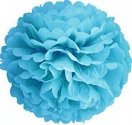 Pom Pom – Aqua Blue – 35cm – Wedding Decorations – Little Cherry