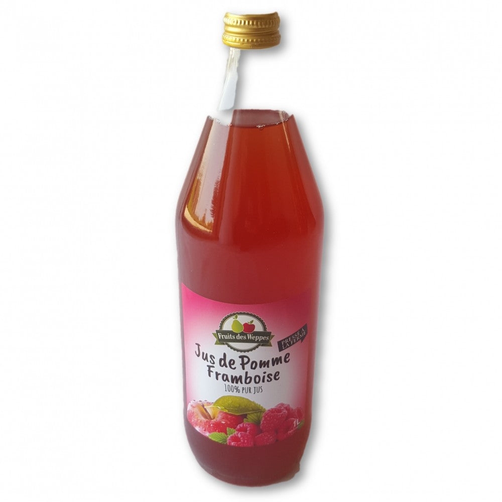 Apple and raspberry juice 1L glass bottle – Vergers des Weppes, 1lJus de pomme et framboise – Apple & raspberry juice 1L – Vergers des Weppes, 1l –