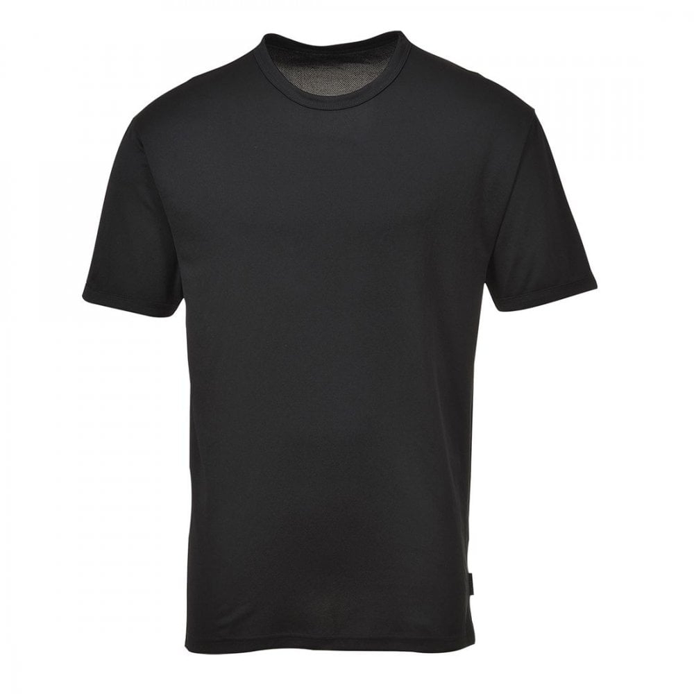 Portwest B130 Thermal Baselayer Short Sleeve Top SIZE: S, COLOUR: Blac