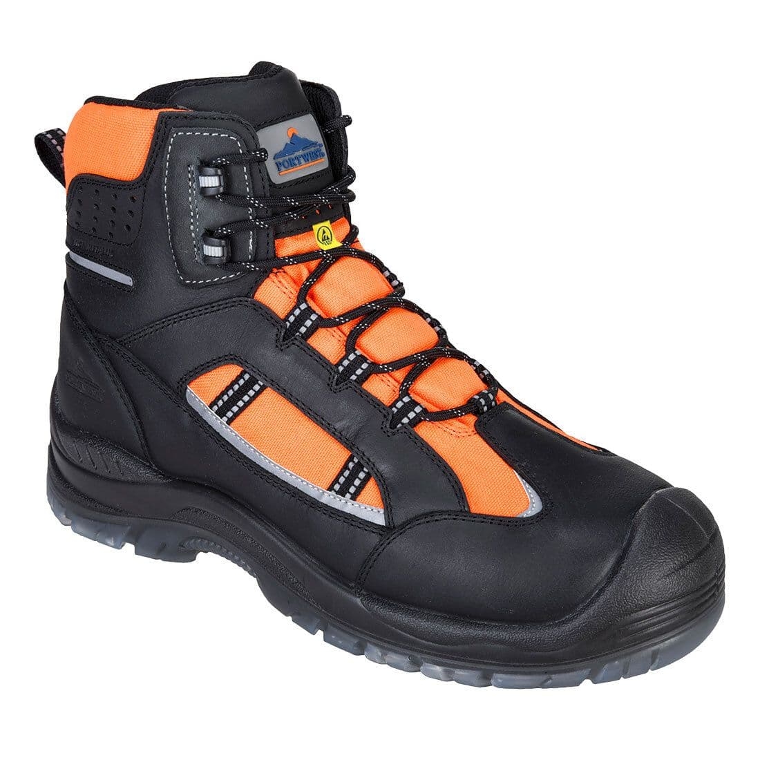 Portwest Compositelite Retroglo Hi-Vis Boot S3 WR ESD – Orange – 44 – High Visibility – Lightweight – Slip/Water Resistant – PPE – Taft Safety Store