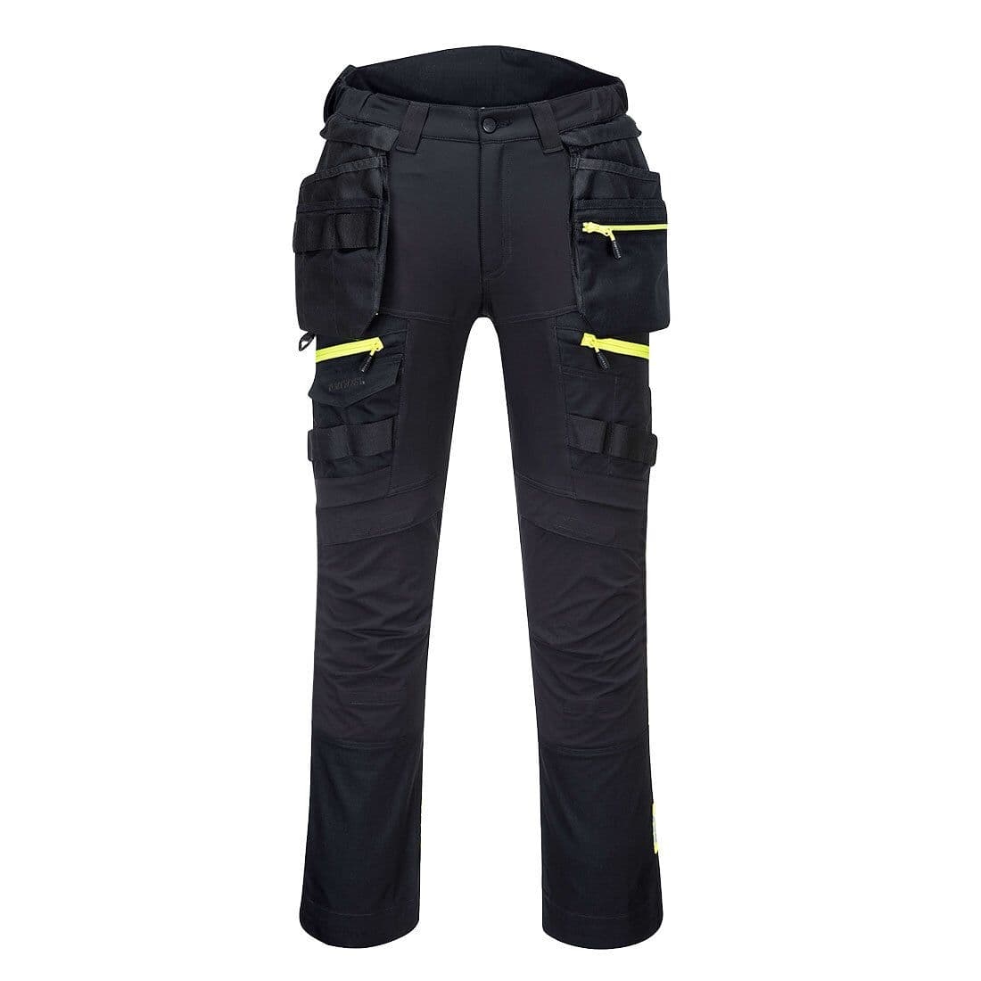 Portwest DX4 Detachable Holster Pocket Trouser – Black Short – 46 – Lightweight – Durable – PPE – Taft Safety Store