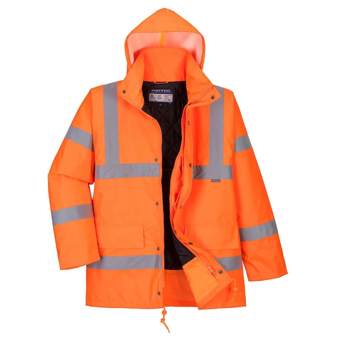 Portwest Hi-Vis Breathable Jacket RIS – Orange – L – Durable – Slip/Water Resistant – PPE – Taft Safety Store