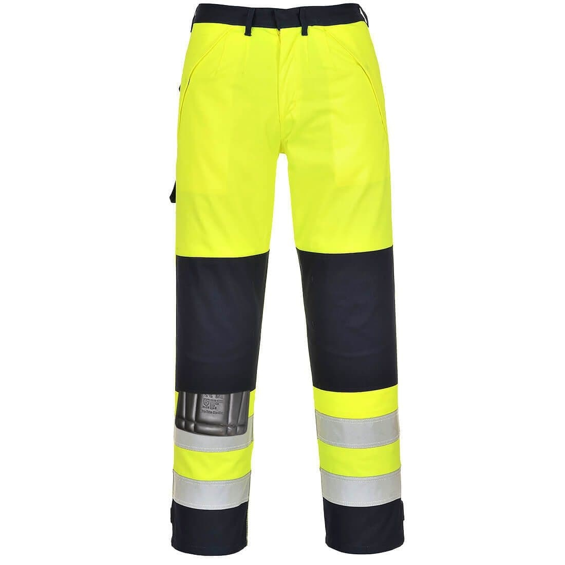 Portwest Hi-Vis Multi-Norm Trousers – Yellow/Navy – XL – Durable – Flame Resistant/Protection – PPE – Taft Safety Store