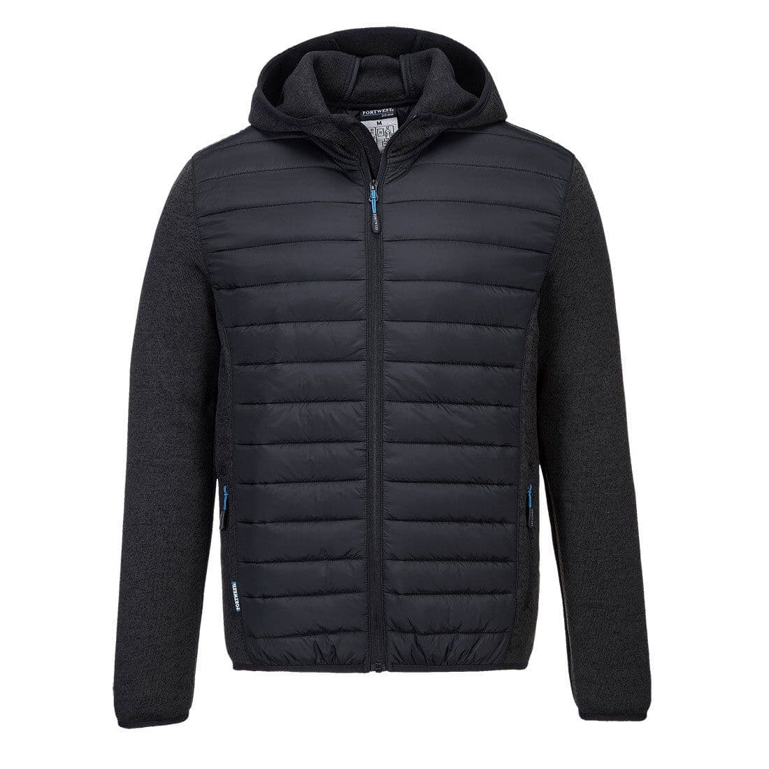 Portwest KX3 Baffle Jacket – Grey Marl – S – Lightweight – Durable – PPE – Taft Safety Store