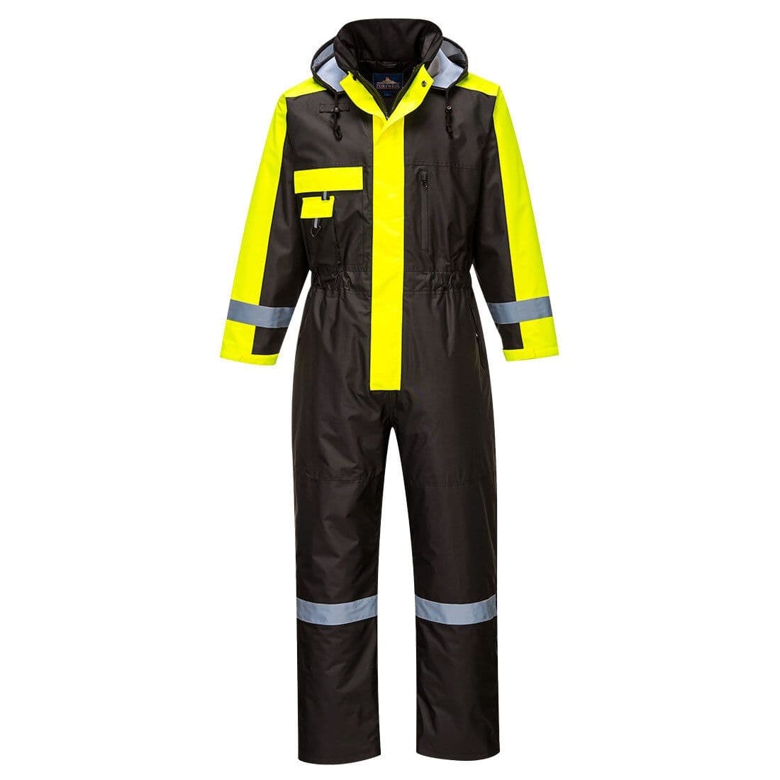 Portwest Winter Coverall – Black – L – Durable – High Quality – Slip/Water Resistant – PPE – Taft Safety Store