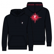 Powderhound Black & Red Ski Star Hoodie, MEDIUM – Powderhound