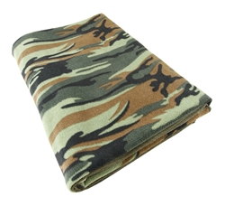 Woodland Camo Fleece Blanket