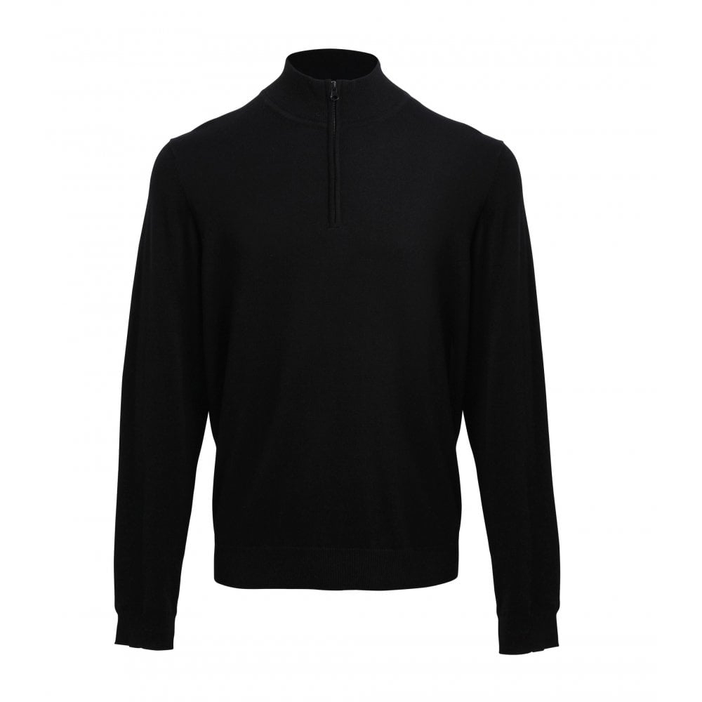 Premier &frac14; Zip Knitted Sweater SIZE: XS, COLOUR: Black