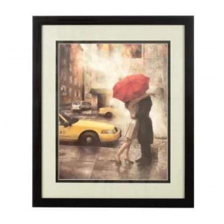 Couple in Rain Wall Art