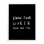 Know Your Worth Print 8×10