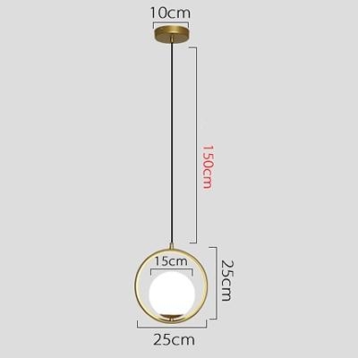 Nordic Glass Ball Pendant Lights Round Drop – Gold 25 cm – Decked Deco LTD