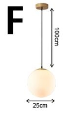 Nordic Glass Ball Pendant Lights Single Drop – 25 cm – Decked Deco LTD