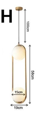 Nordic Glass Ball Pendant Lights Double Oval Drop – Decked Deco LTD