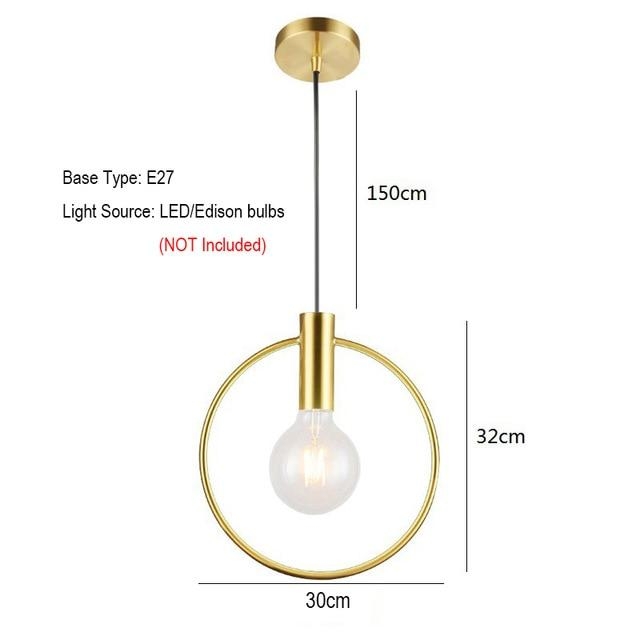 Nordic Glass Ball Pendant Lights Large Round Drop – Gold 32 cm – Decked Deco LTD