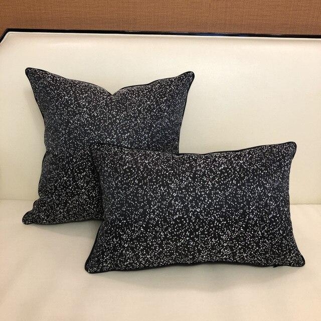 Mottled Velvet Cushion Covers 45×45 cm – Black – Decked Deco LTD