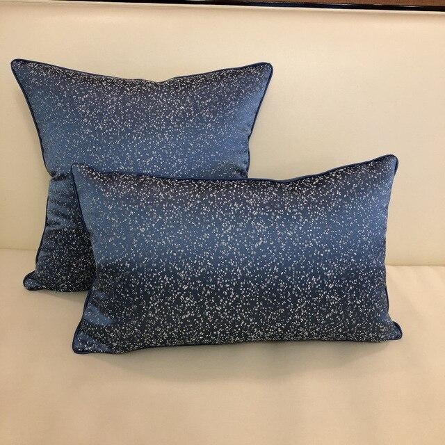 Mottled Velvet Cushion Covers 30×48 cm – Sapphire – Decked Deco LTD
