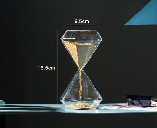 Glass Hourglass Medium 16.5X9.5CM – Decked Deco LTD