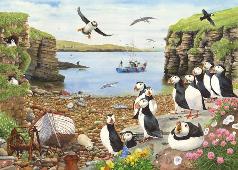 Jigsaw Puzzle Puffin Parade – 500XL Pieces – House of Puzzles – The Yorkshire Jigsaw Store