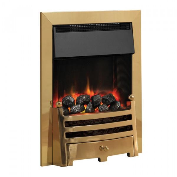 PureGlow Bauhaus Illusion Electric Fire – Black / Log / No spacer required