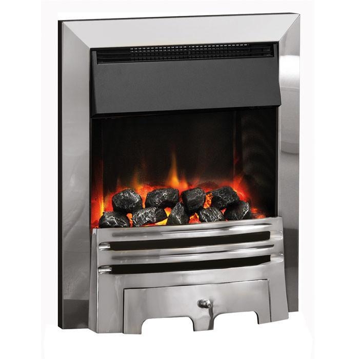 PureGlow Grace Illusion Electric Fire – Chrome / Coal / Spacer is required