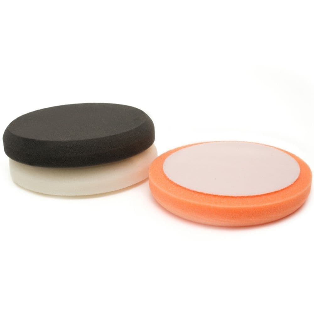 Quick Fix Hoop & Loop Fastener 25mm Refinishing Pads – Black, White & Orange – White – Medium – North Star Supplies